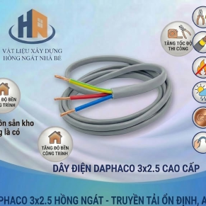 DÂY ĐIỆN DAPHACO 3X2.5 TẠI VLXD HỒNG NGÁT NHÀ BÈ