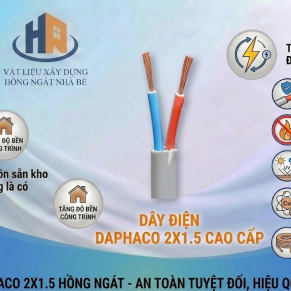 DÂY ĐIỆN DAPHACO 2X1.5 TẠI VLXD HỒNG NGÁT NHÀ BÈ 