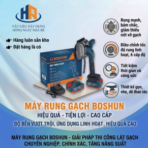 MÁY RUNG GẠCH BOSHUN TẠI VLXD HỒNG NGÁT NHÀ BÈ 