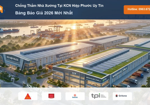 Giải Pháp Chống Thấm Nhà Xưởng KCN Hiệp Phước — Bảng Báo Giá Mới Nhất