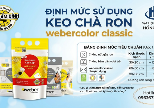 Định mức keo chà ron Weber: 1kg làm được bao nhiêu m2? (Chuẩn 2026)
