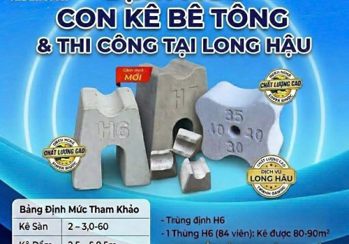 Con Kê Bê Tông Long Hậu: Định Mức 1M2 Cần Bao Nhiêu Viên