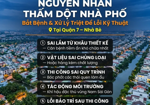 Nguyên Nhân Thấm Dột Nhà Phố: Bắt Bệnh & Xử Lý Triệt Để Lỗi Kỹ Thuật Tại Quận 7 - Nhà Bè