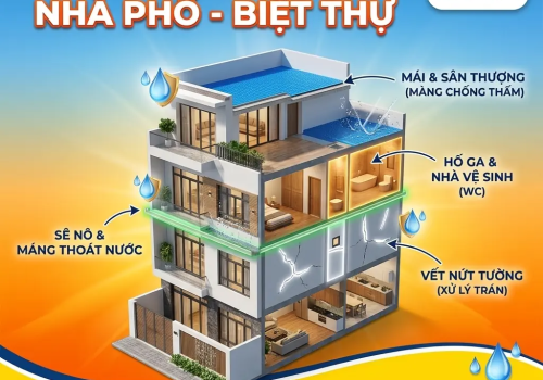 Vị Trí Chống Thấm Nhà Phố, Biệt Thự & Đại Lý Cấp 1 Tại Nhà Bè, Quận 7