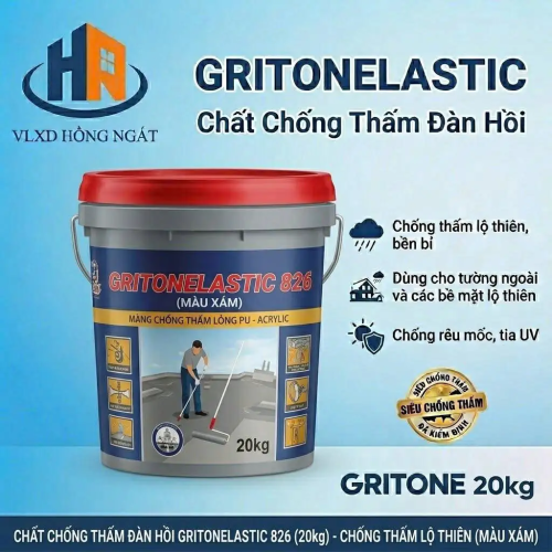 CHỐNG THẤM LỘ THIÊN GRITONE LASTIC 826 20KG