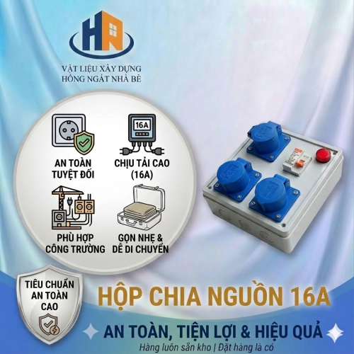 HỘP NGUỒN CÔNG NGHIỆP NHỰA 16A TẠI VLXD HỒNG NGÁT NHÀ BÈ 