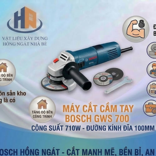 MÁY CẮT CẦM TAY BOSCH GWS 700 TẠI VLXD HỒNG NGÁT NHÀ BÈ 