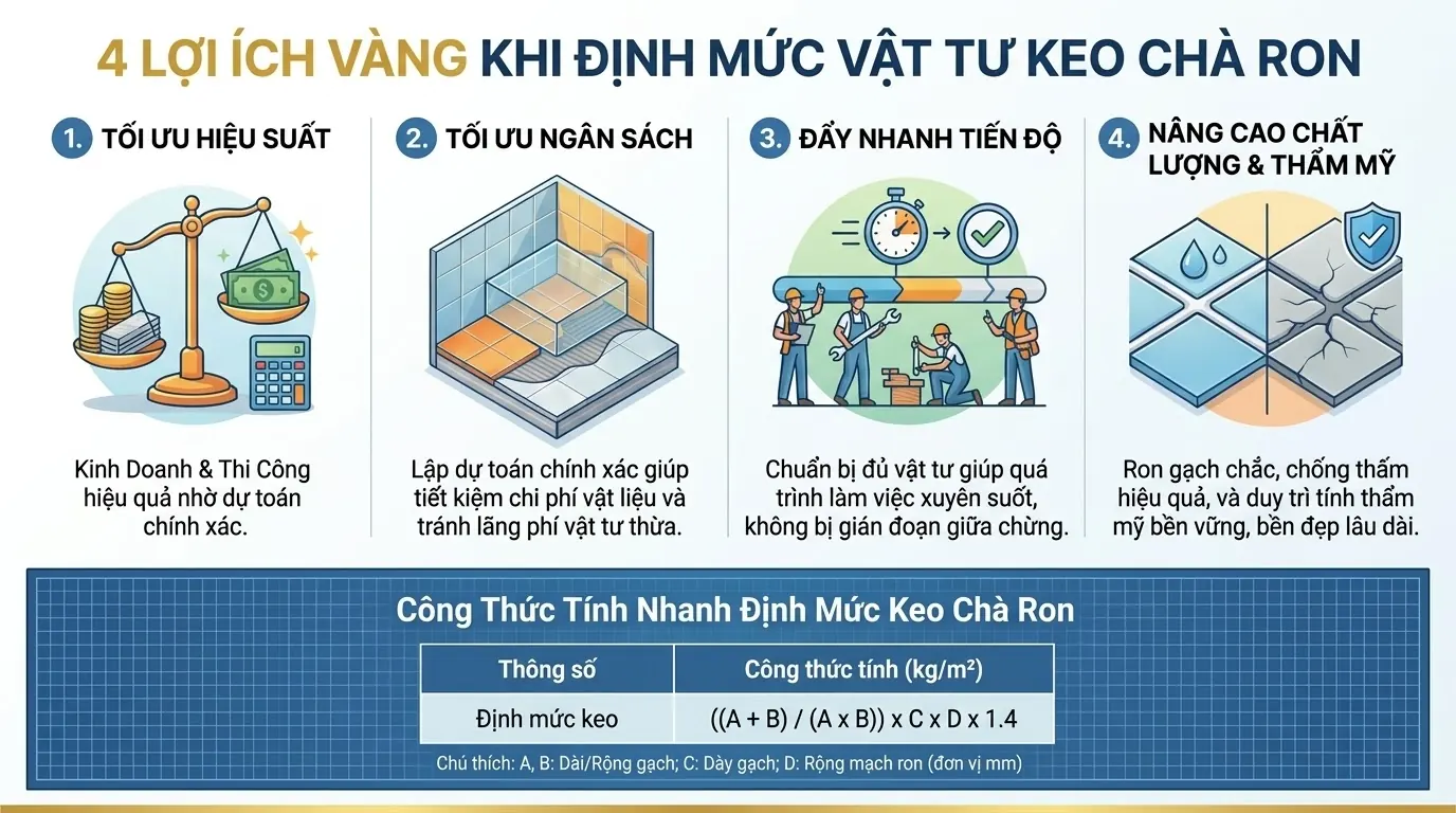 Lợi Ích Của Định Mức Keo Chà Ron Bột Weber