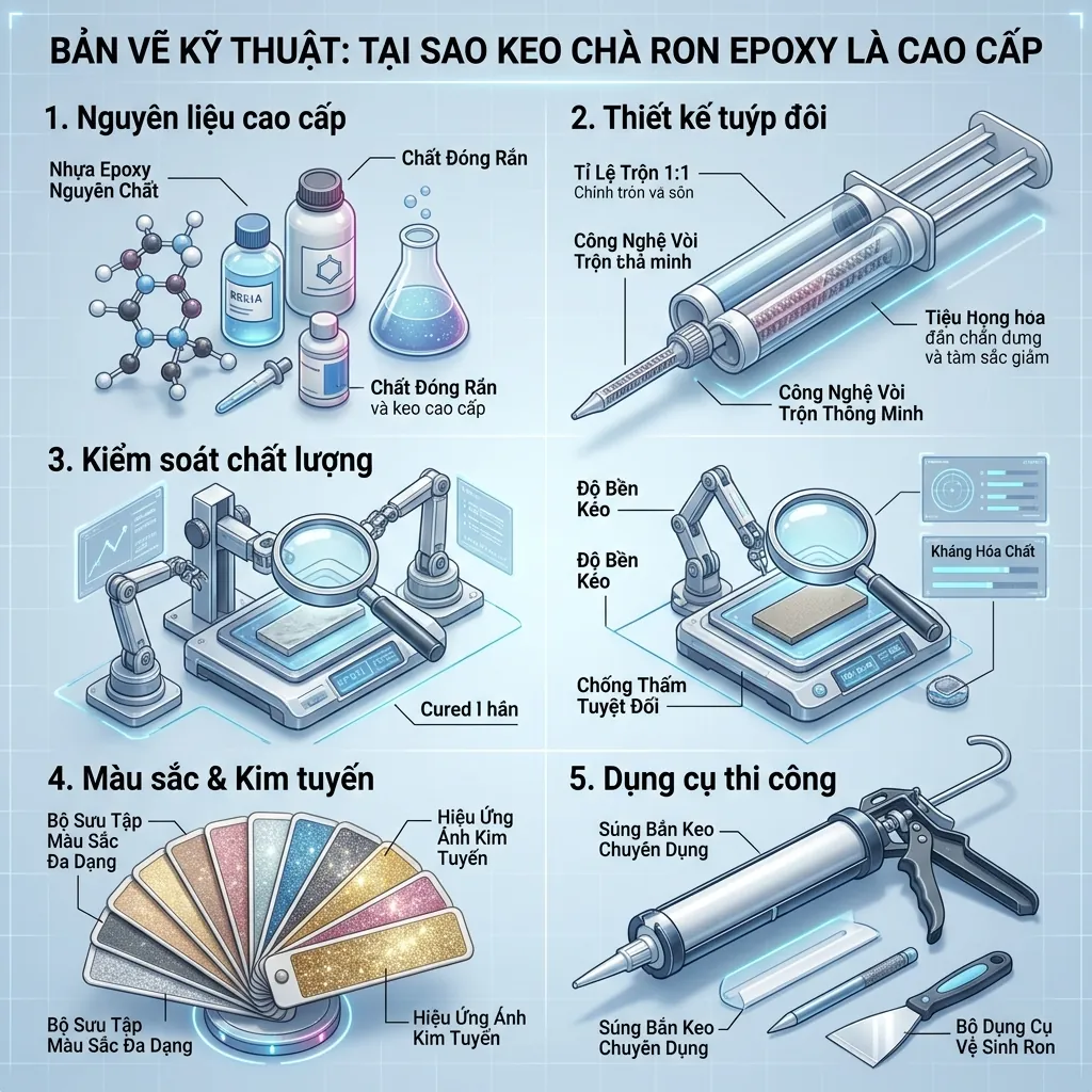 keo chít mạch epoxy là gì - 5 lý do khiến giá cao
