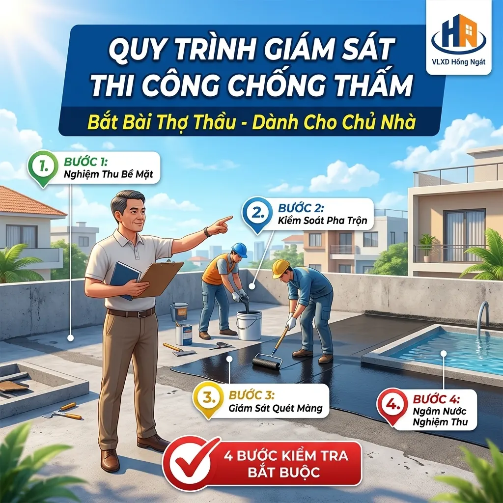vị trí chống thấm - quy trình thi công