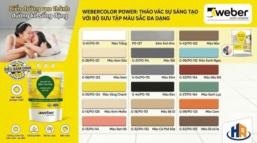 Bảng Màu Bột Chà Ron Weber