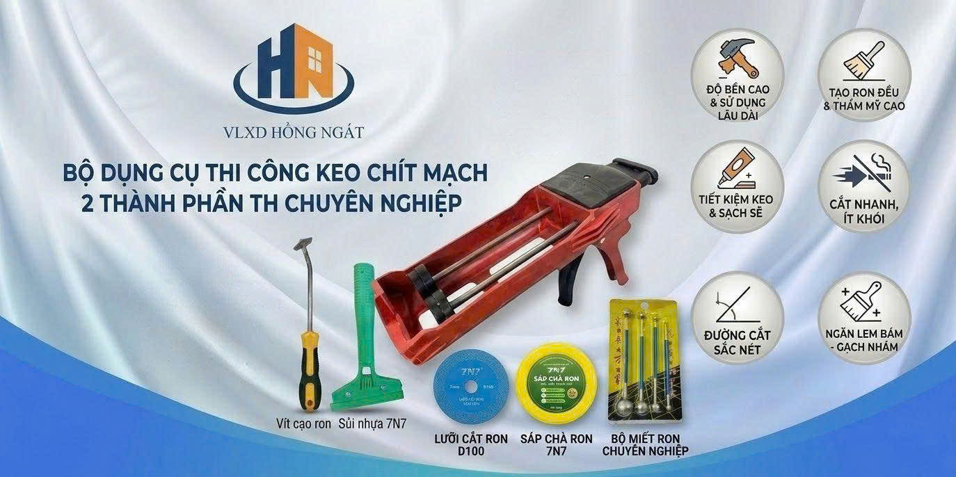Bộ Dụng Cụ Thi Công Keo Chít Mạch 2 Thành Phần