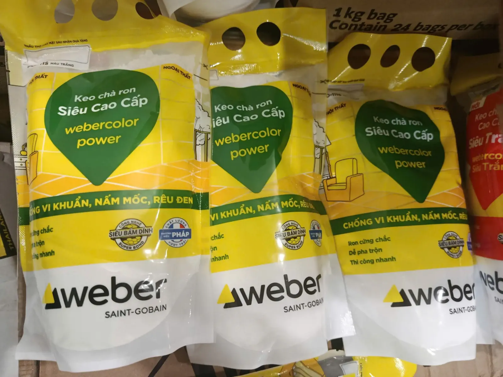 dại lý cung cấp bột chà ron weber - webercolor power