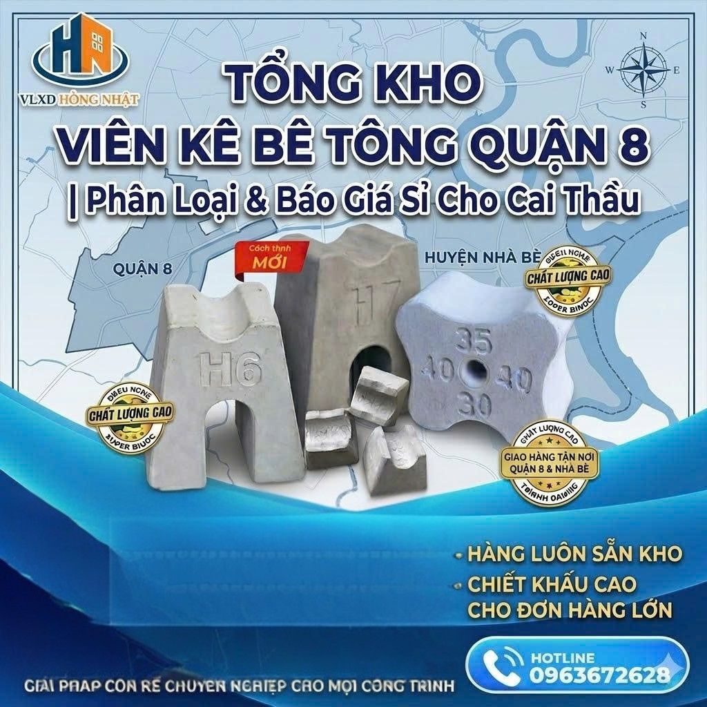 các loại viên kê bê tông quận 8