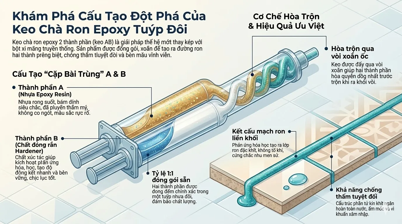 keo chà ron epoxy cần giuộc - cấu tạo