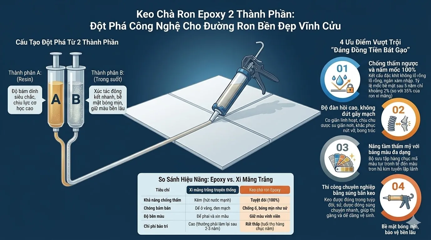 báo giá keo chà ron epoxy - cấu tạo