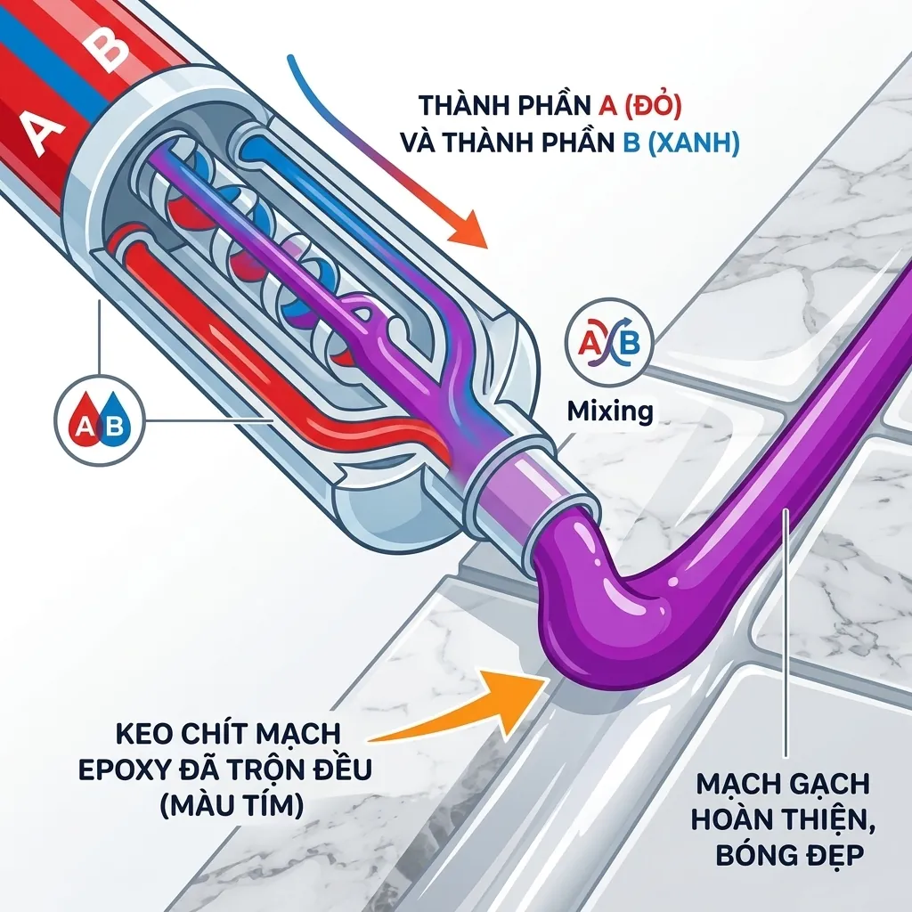 các dòng keo chà ron epoxy - cấu tạo