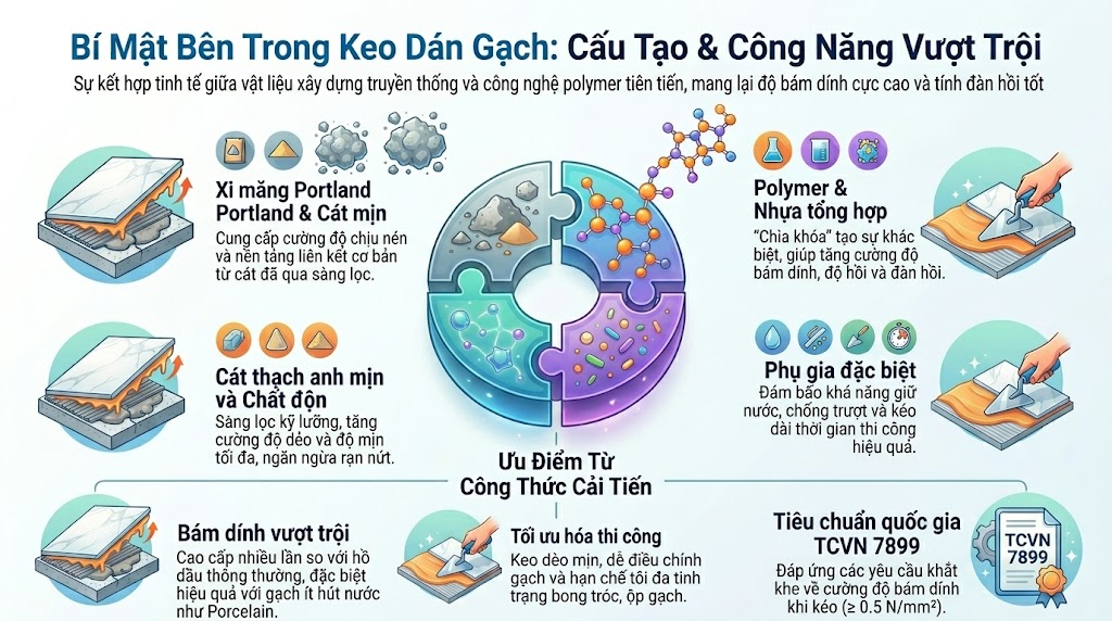 Cấu Tạo Keo Dán Gạch Ốp Tường