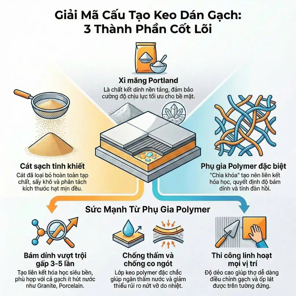 Cấu Tạo Keo Dán Gạch lát nền