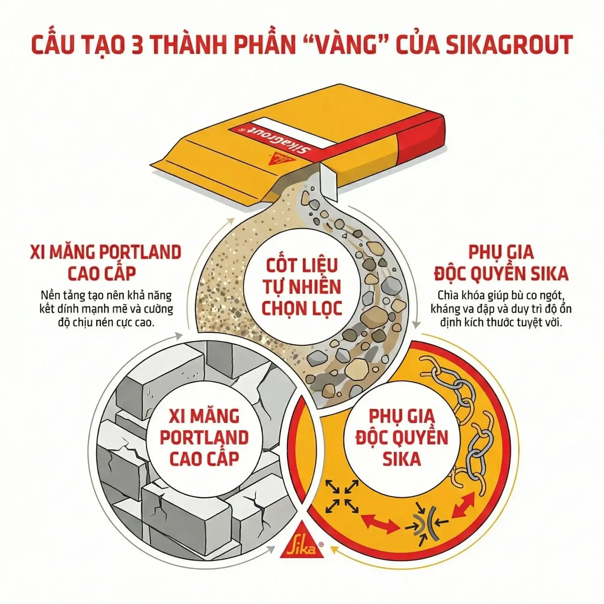 Thành Phần Cấu Tạo SikaGrout