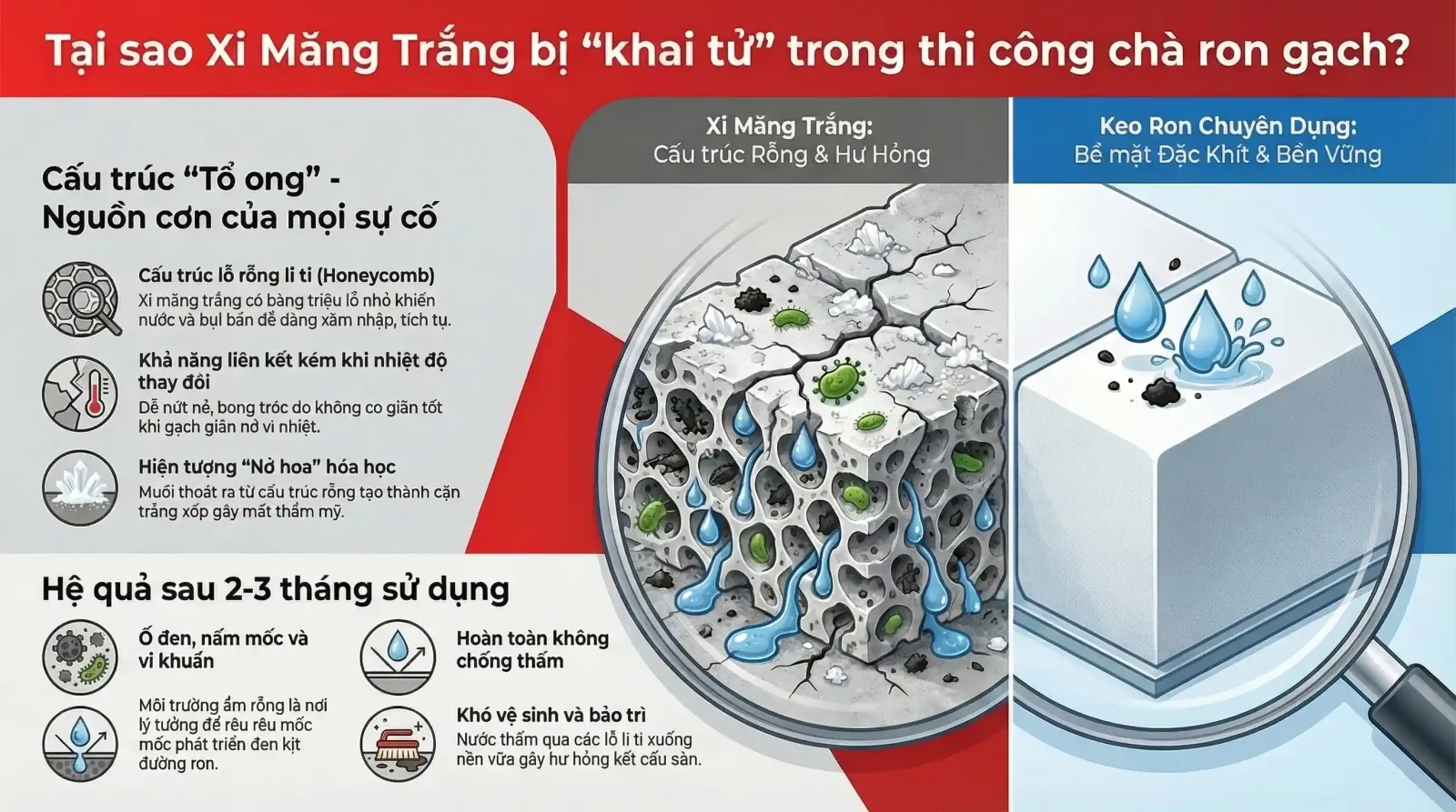 So Sánh Bột Chà Ron Weber Với Xi Măng Trắng