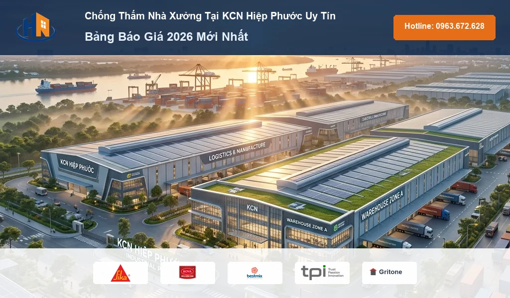 Chống Thấm Nhà Xưởng Tại KCN Hiệp Phước