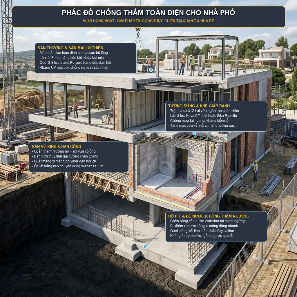 tổng kho vật liệu chống thấm - các hạng mục chống thấm
