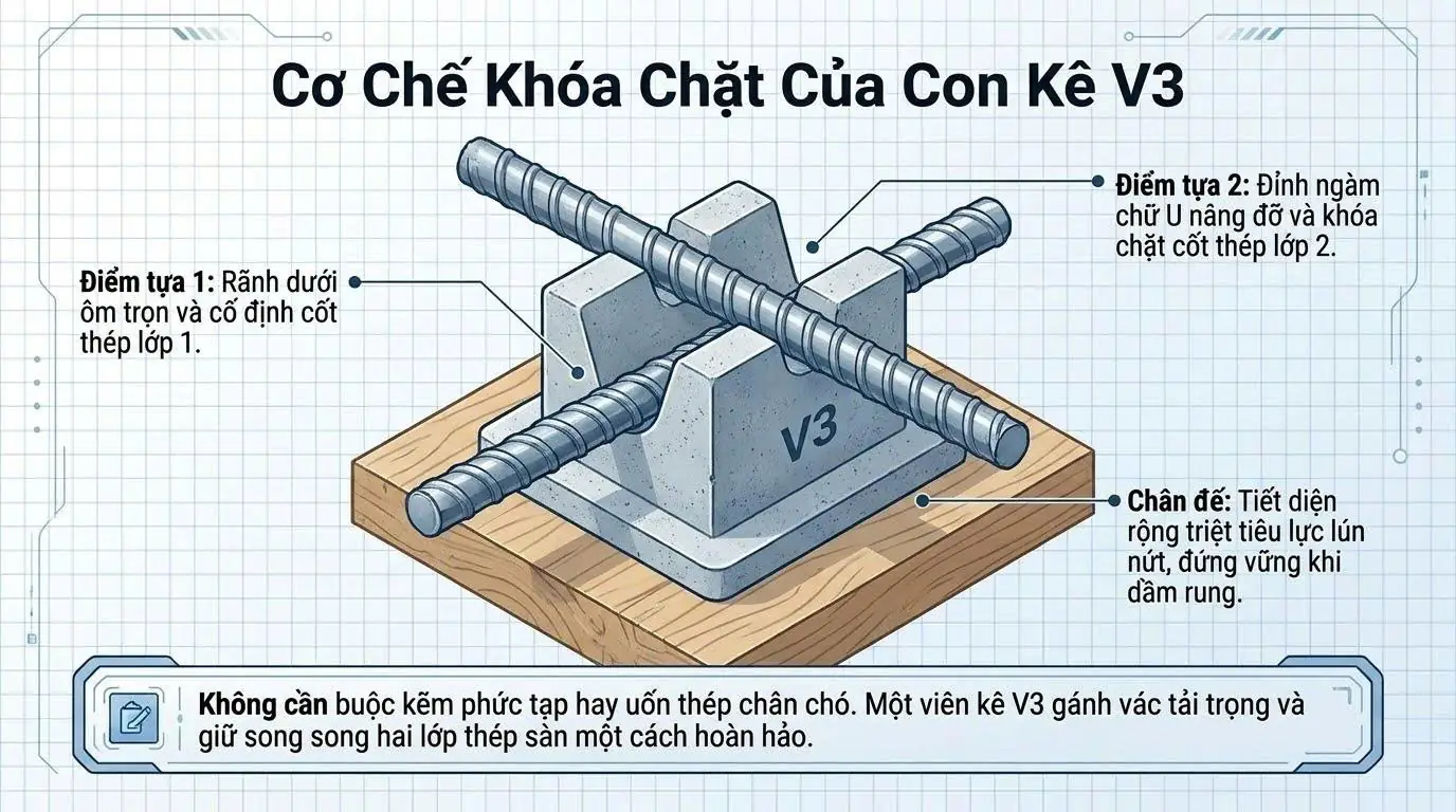 cục kê bê tông cần giuộc - cơ chế khóa