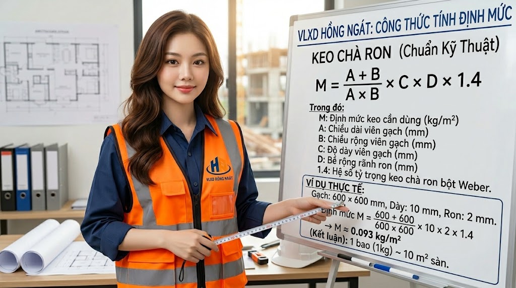 Công Thức Tính Định Mức Keo Chà Ron Bột Weber Chuẩn Kỹ Sư