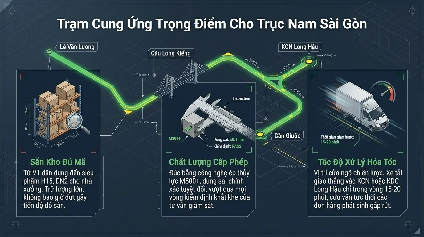 đại lý cung cấp cục kê bê tông long hậu
