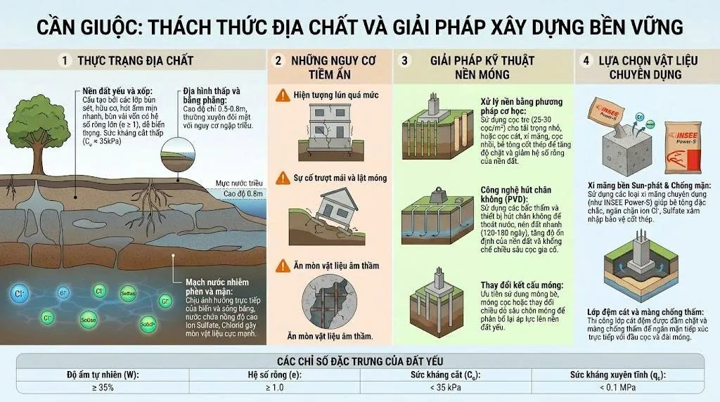 vật liệu xây dựng tại cần giuộc - thách thức địa chất