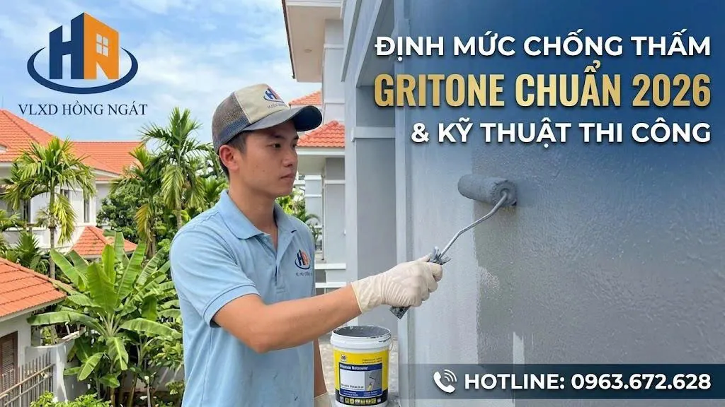 Định Mức Chống Thấm Gritone Và Kỹ Thuật Thi Công