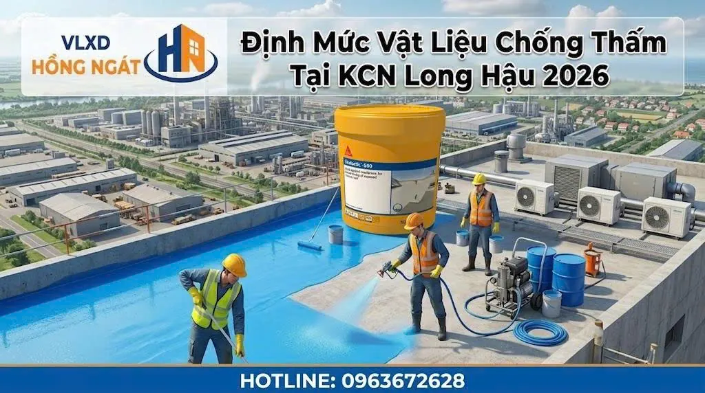 Định Mức Vật Liệu Chống Thấm Nhà Xưởng Tại KCN Long Hậu