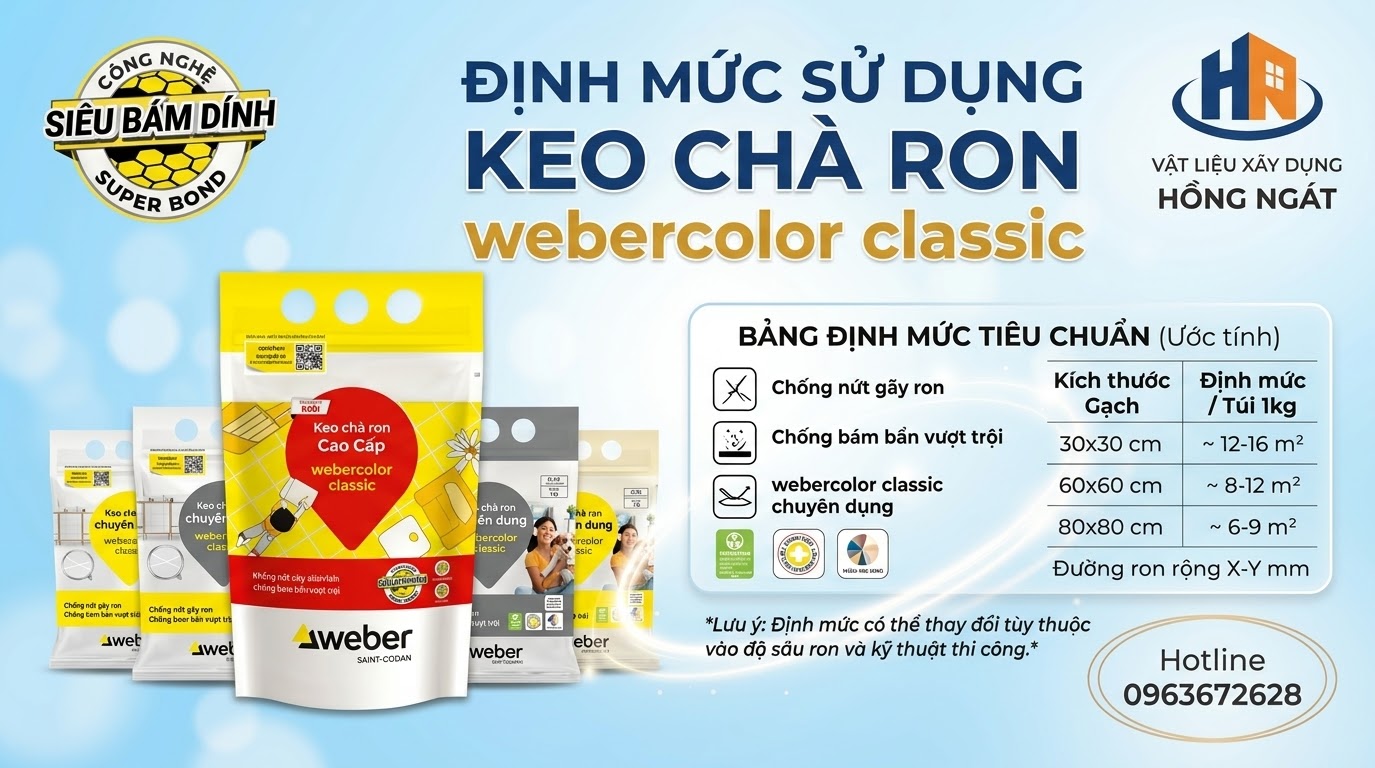 Định Mức Sử Dụng Keo Chà Ron Weber