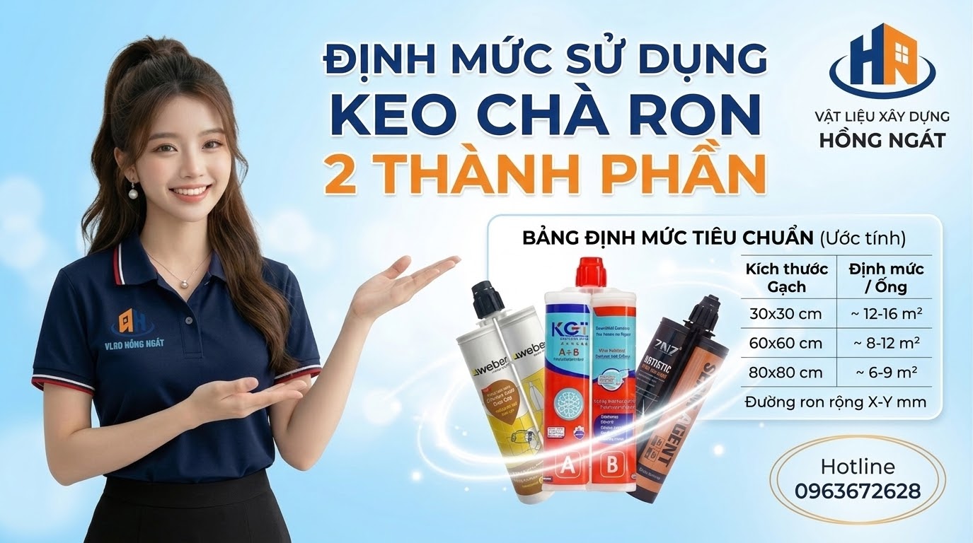 Đinh Mức Sử Dụng Keo Chà Ron 2 Thành Phần
