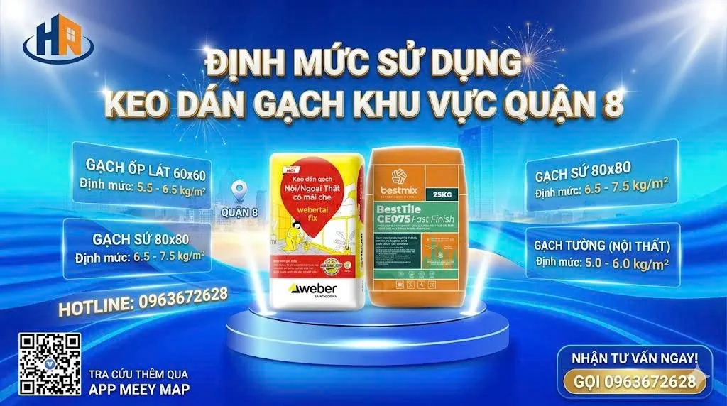 định mức keo dán gạch quận 8