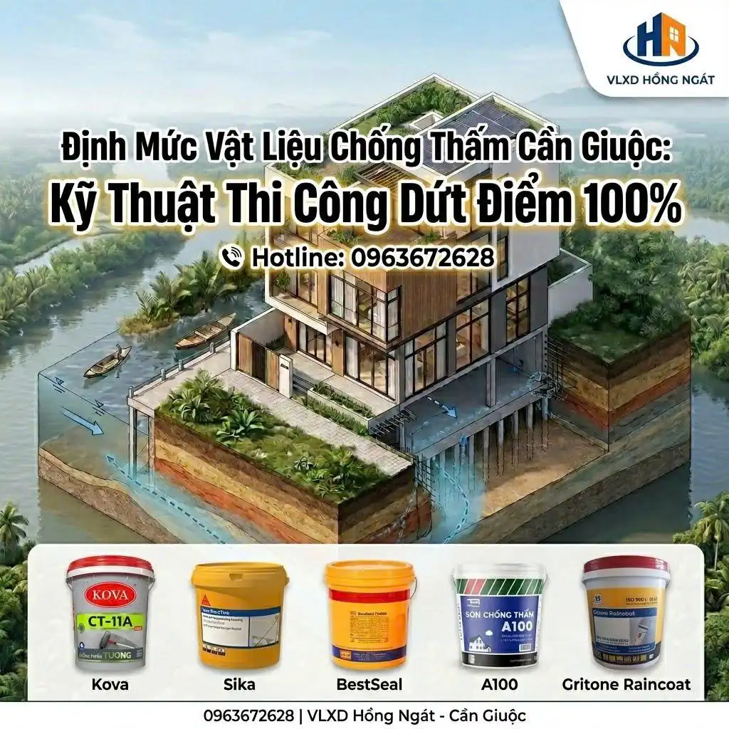 Định Mức Vật Liệu Chống Thấm Cần Giuộc