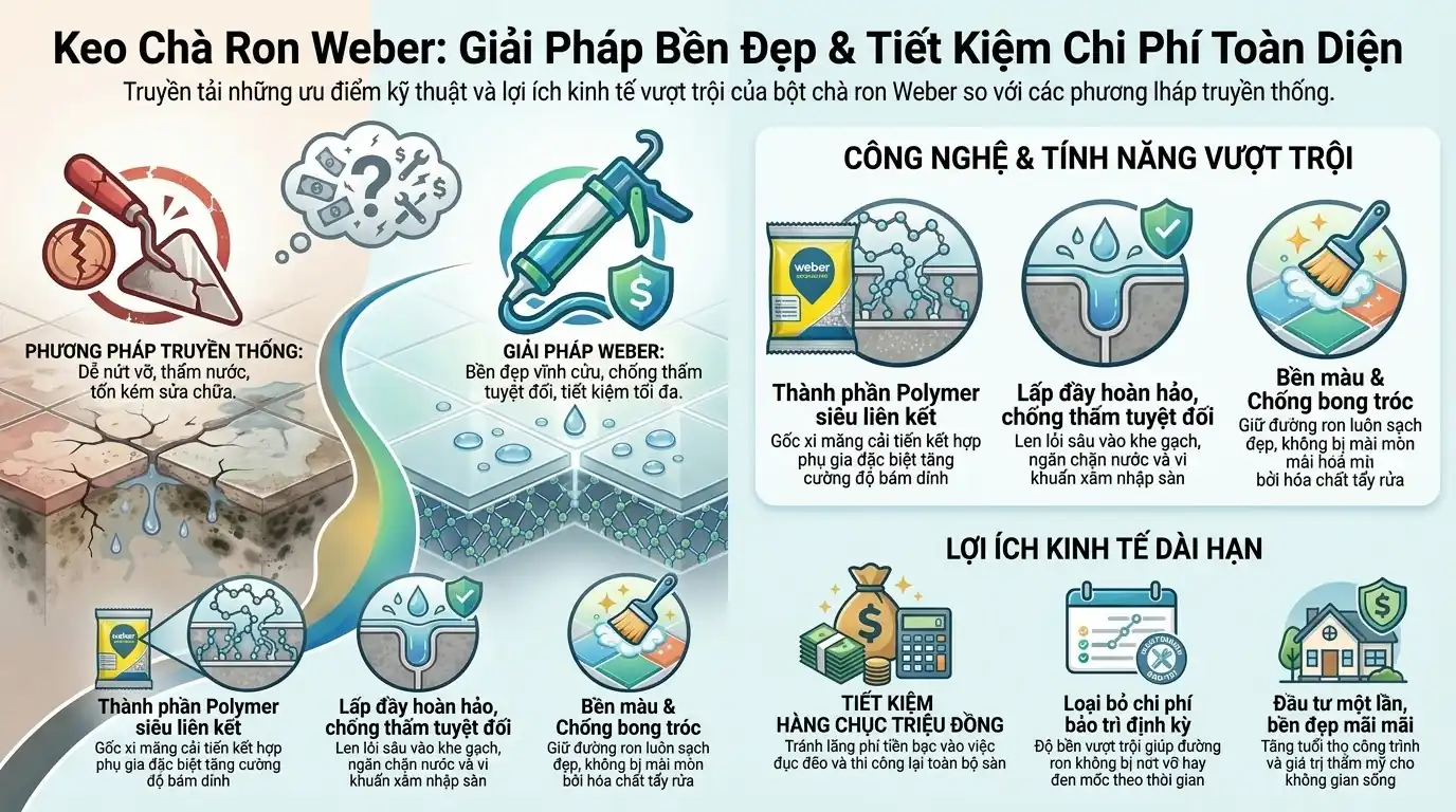 bột chà ron weber cần giuộc - giải pháp