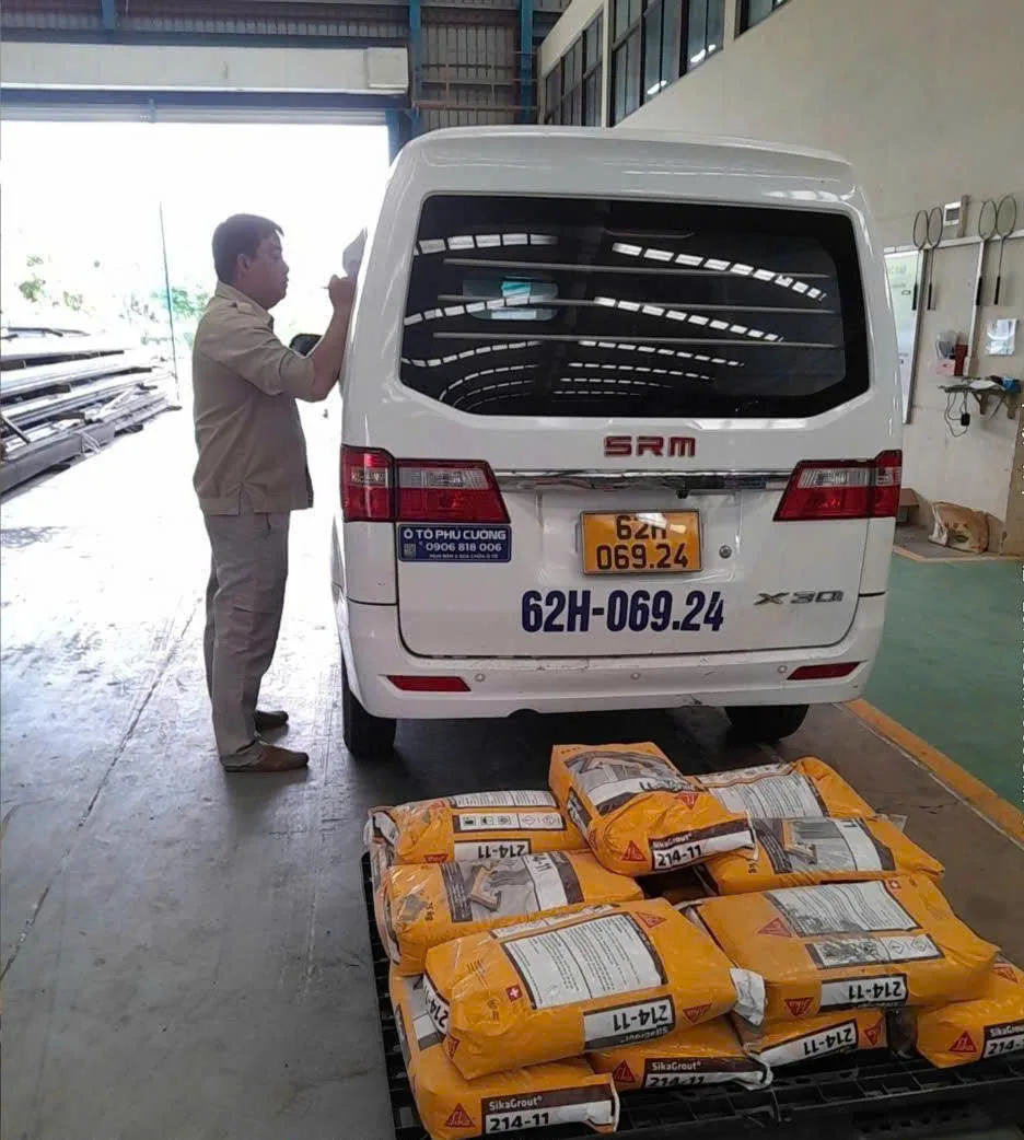 định mức sikagrout - giao hàng