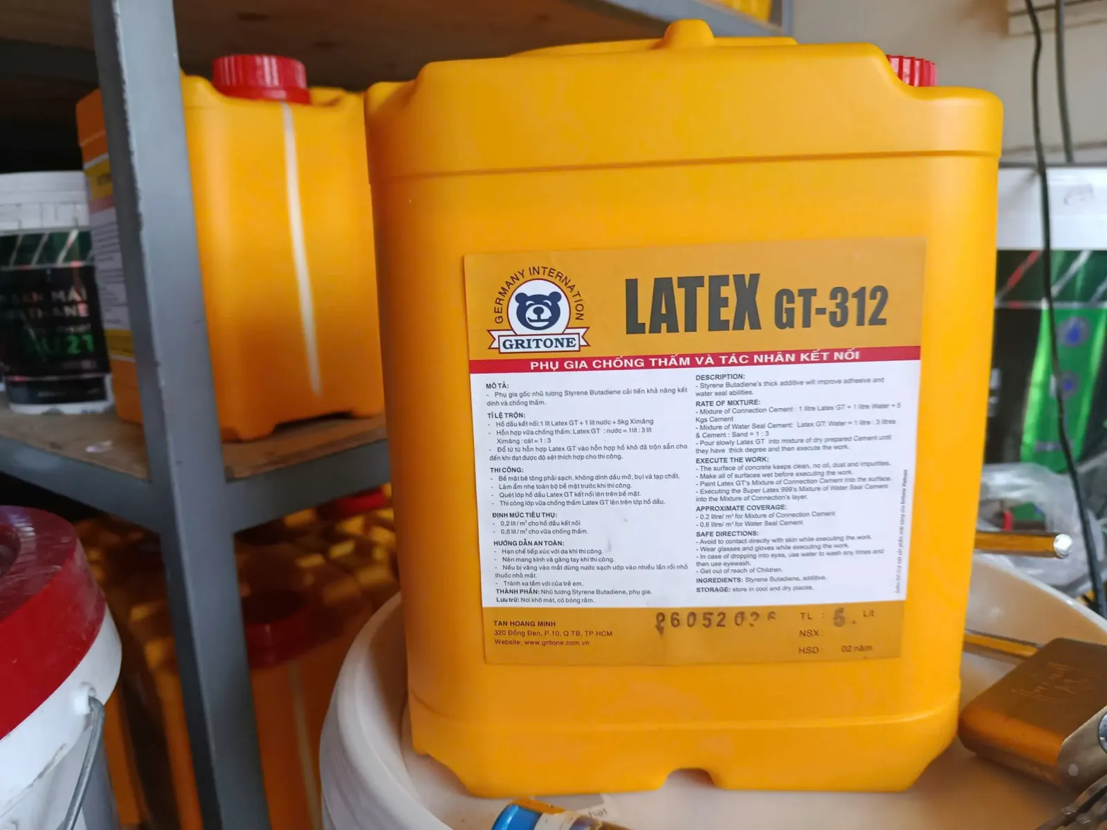 báo giá vật liệu chống thấm - gritone latex 312