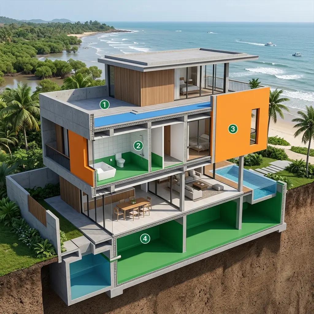 Quy Trình Chống Thấm Riêng Cho Từng Hạng Mục