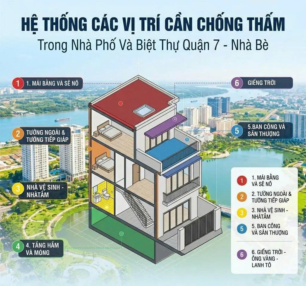 giải pháp chống thấm toàn diện - hệ thống chống thấm