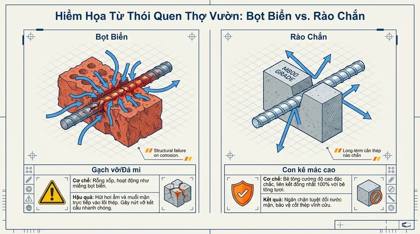 con kê bê tông cần giờ - hiểm họa