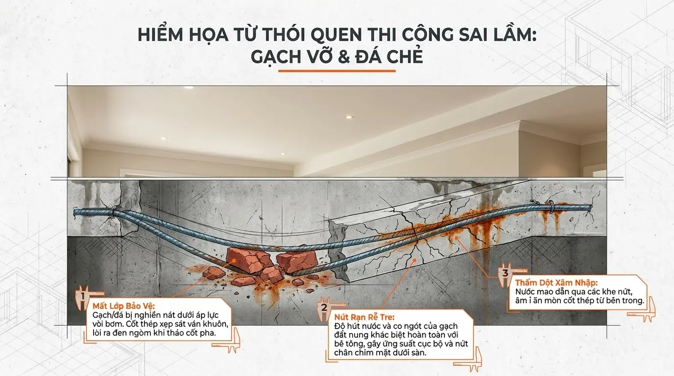 con kê bê tông long hậu - hiểm họa