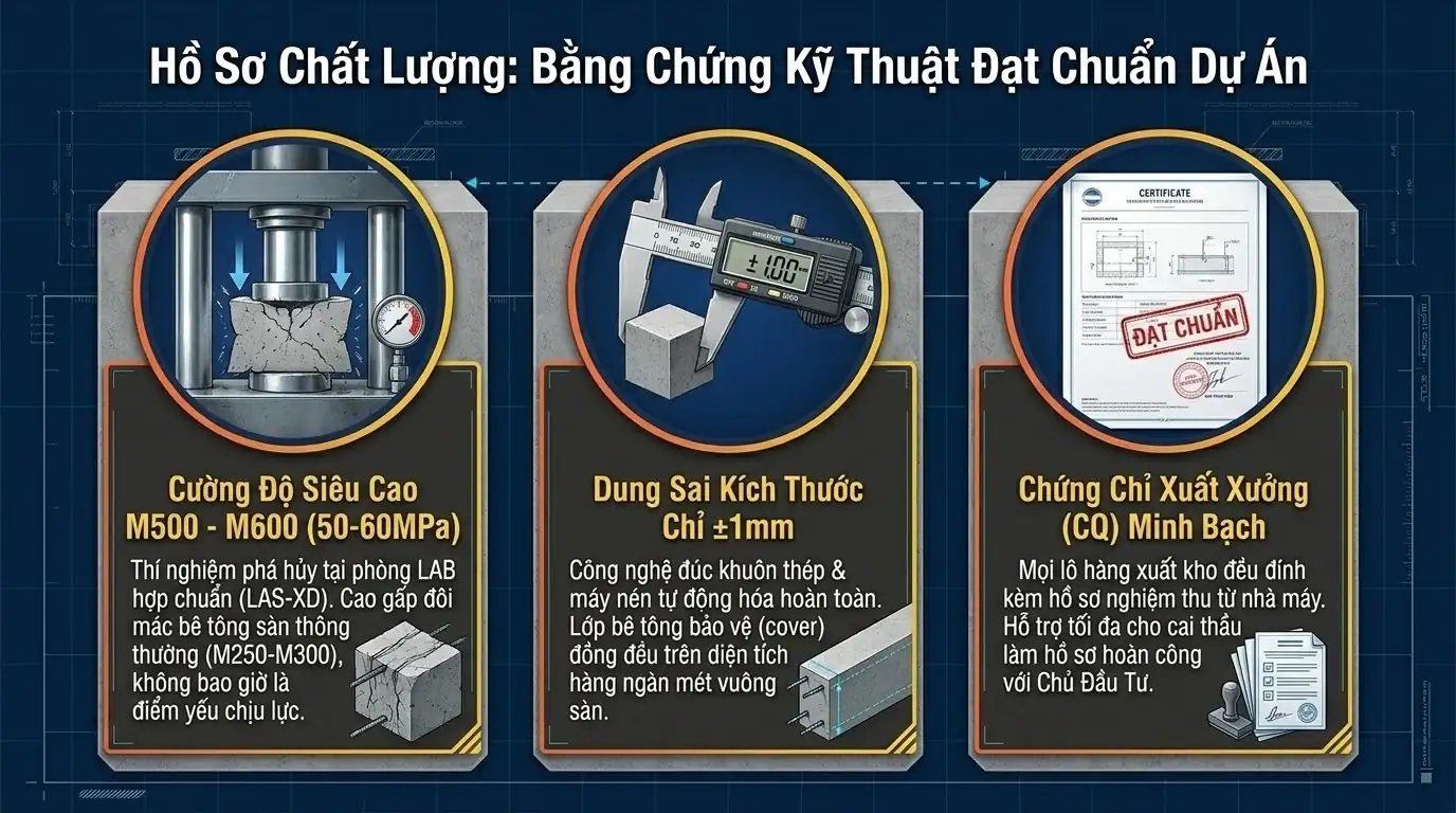 báo giá viên kê bê tông mác cao - kiểm định