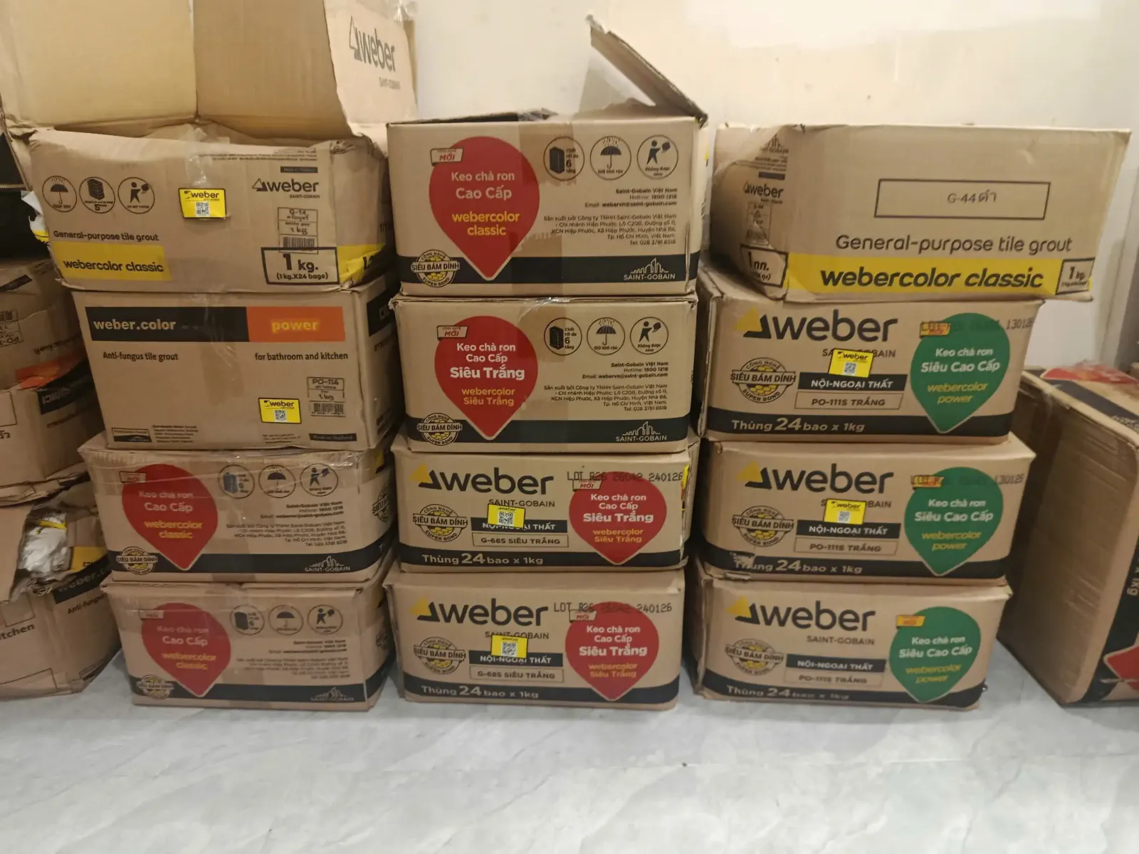 vật liệu xây dựng tại cần giuộc - keo chà ron bột