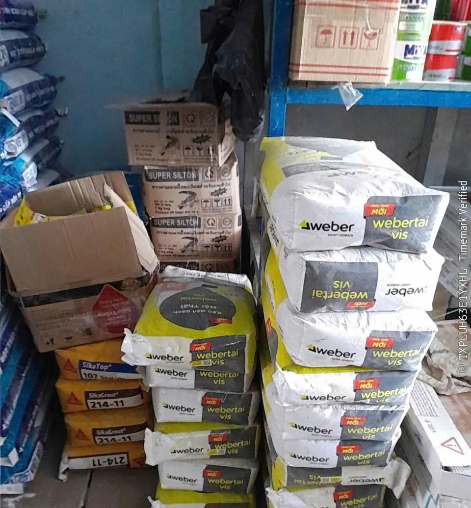 vật liệu xây dựng hồng ngát - keo dán gạch