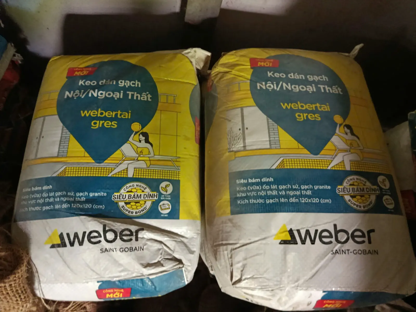 báo giá keo dán gạch men - weber