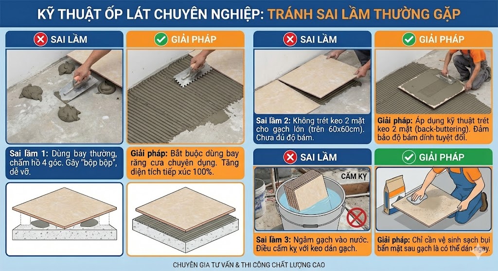 kỹ thuật ốp lát chuyên nghiệp