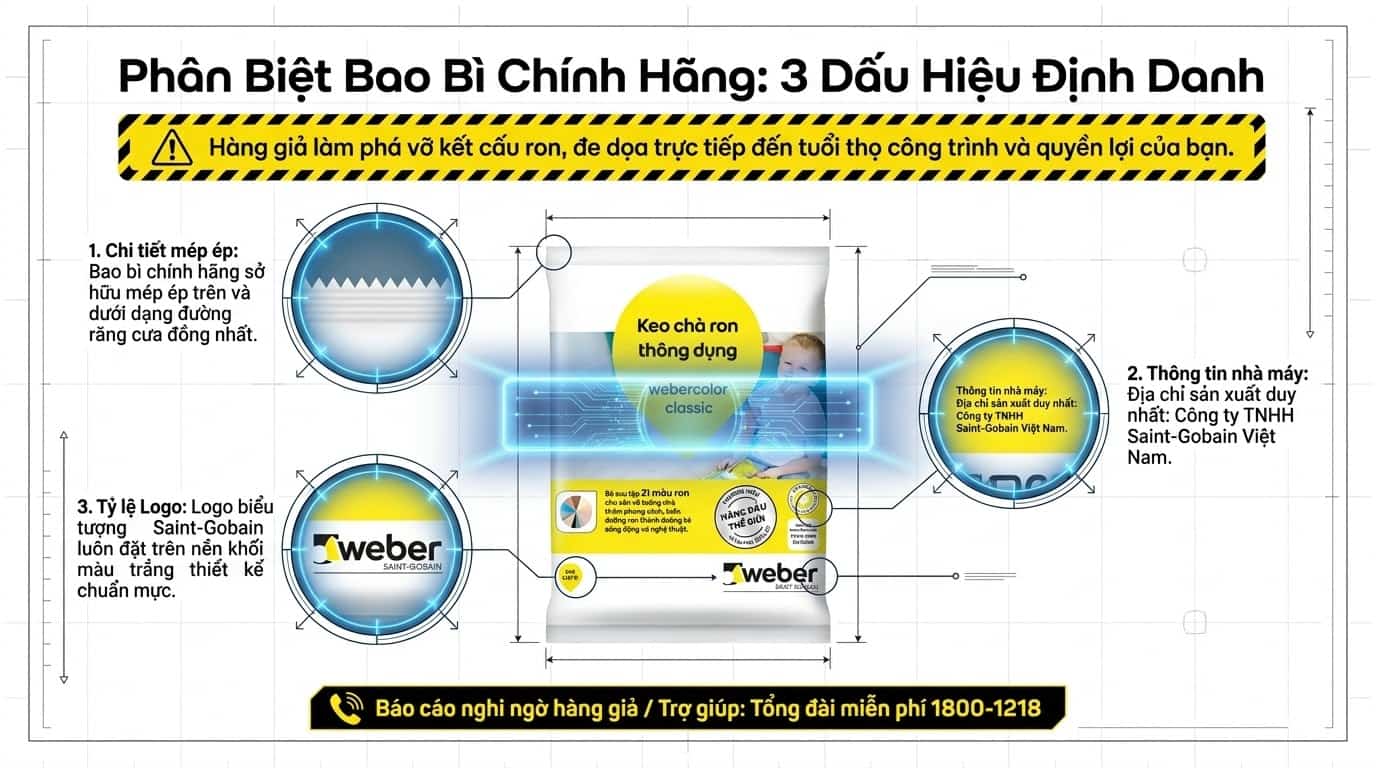 báo giá keo chà ron weber - phân biệt hàng thật giả